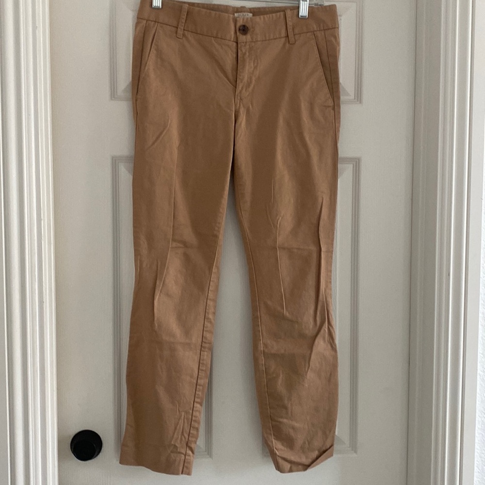 Tan J Crew Frankie pant